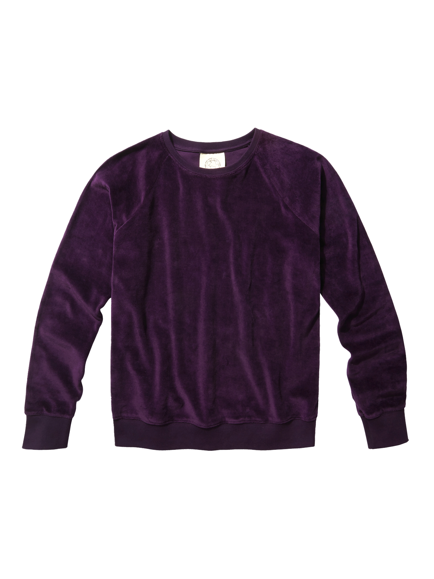 Organic Velour Raglan Jumper in purple