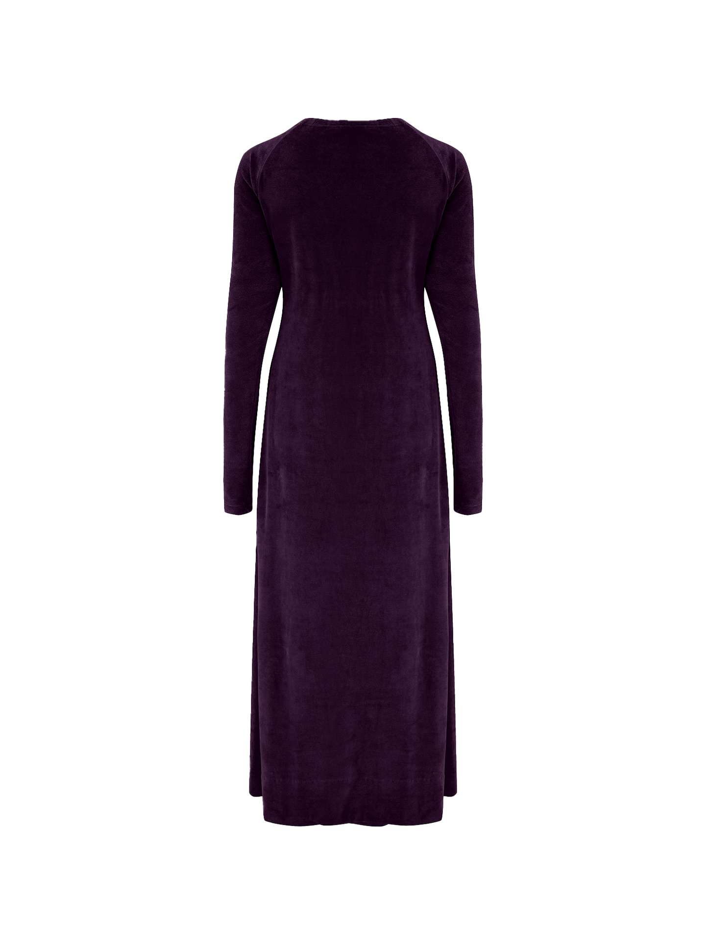 Organic Velour Dress in purple