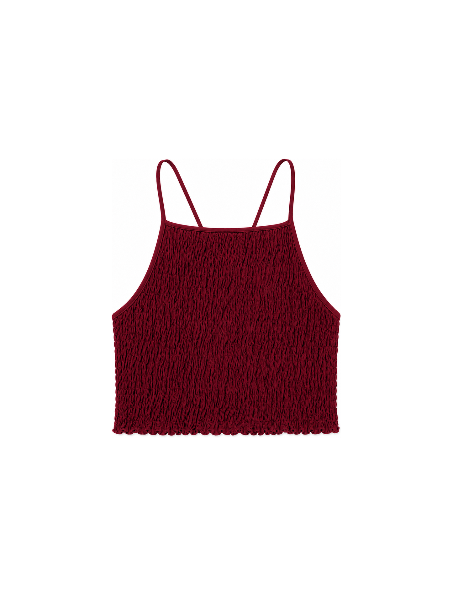 Modal Smocked Top in berry, front view