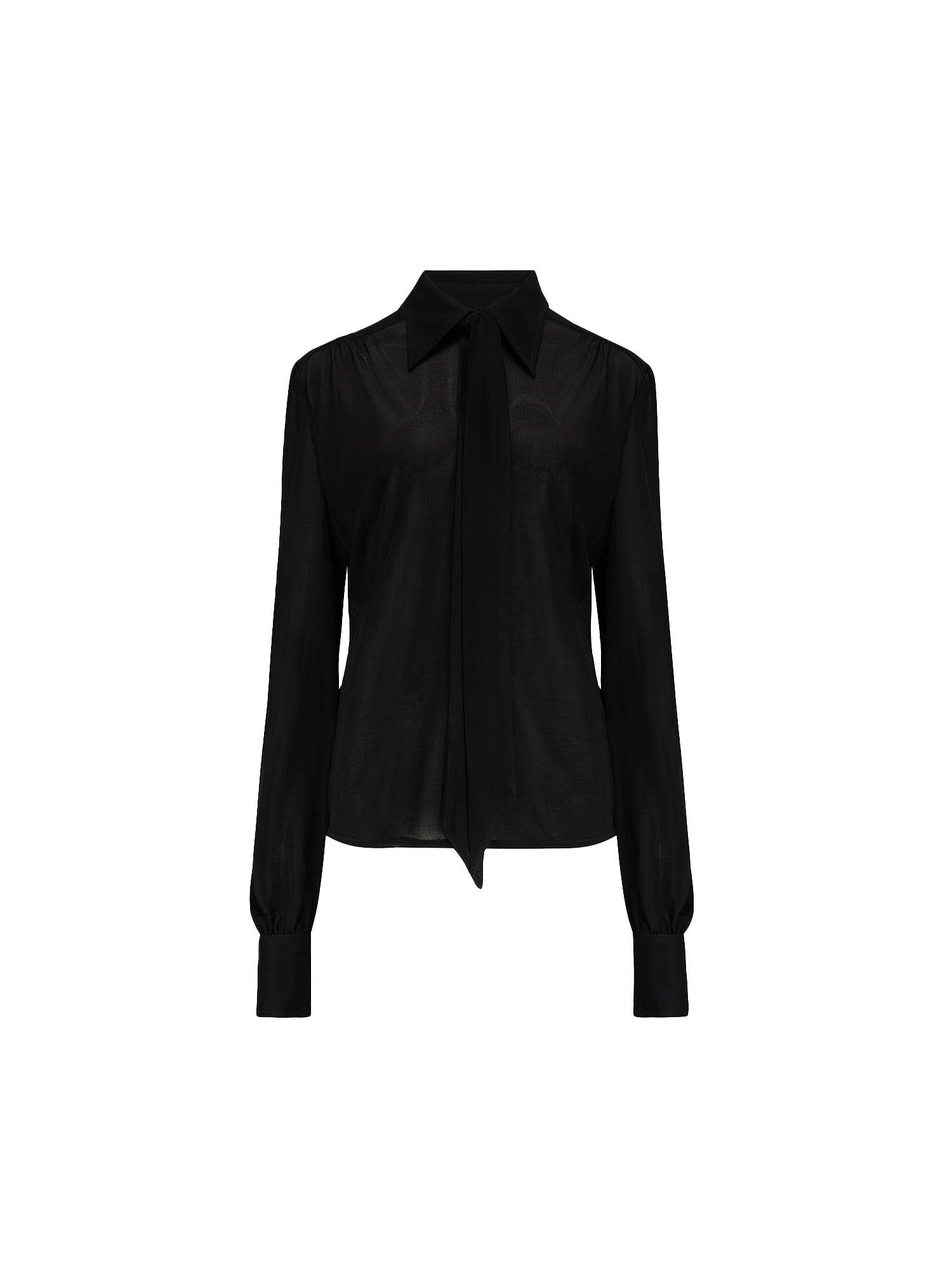 Slinky Pique Shirt in black
