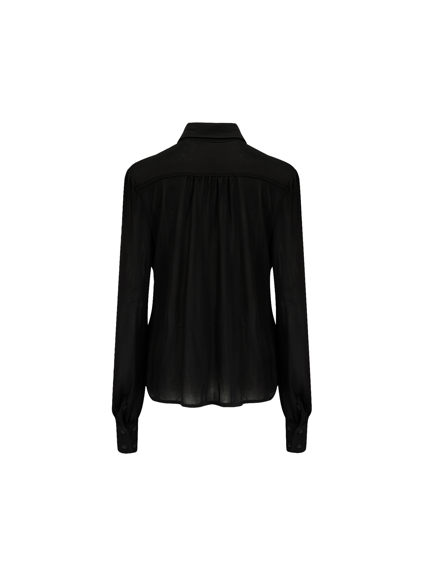 Slinky Pique Shirt in black, back view