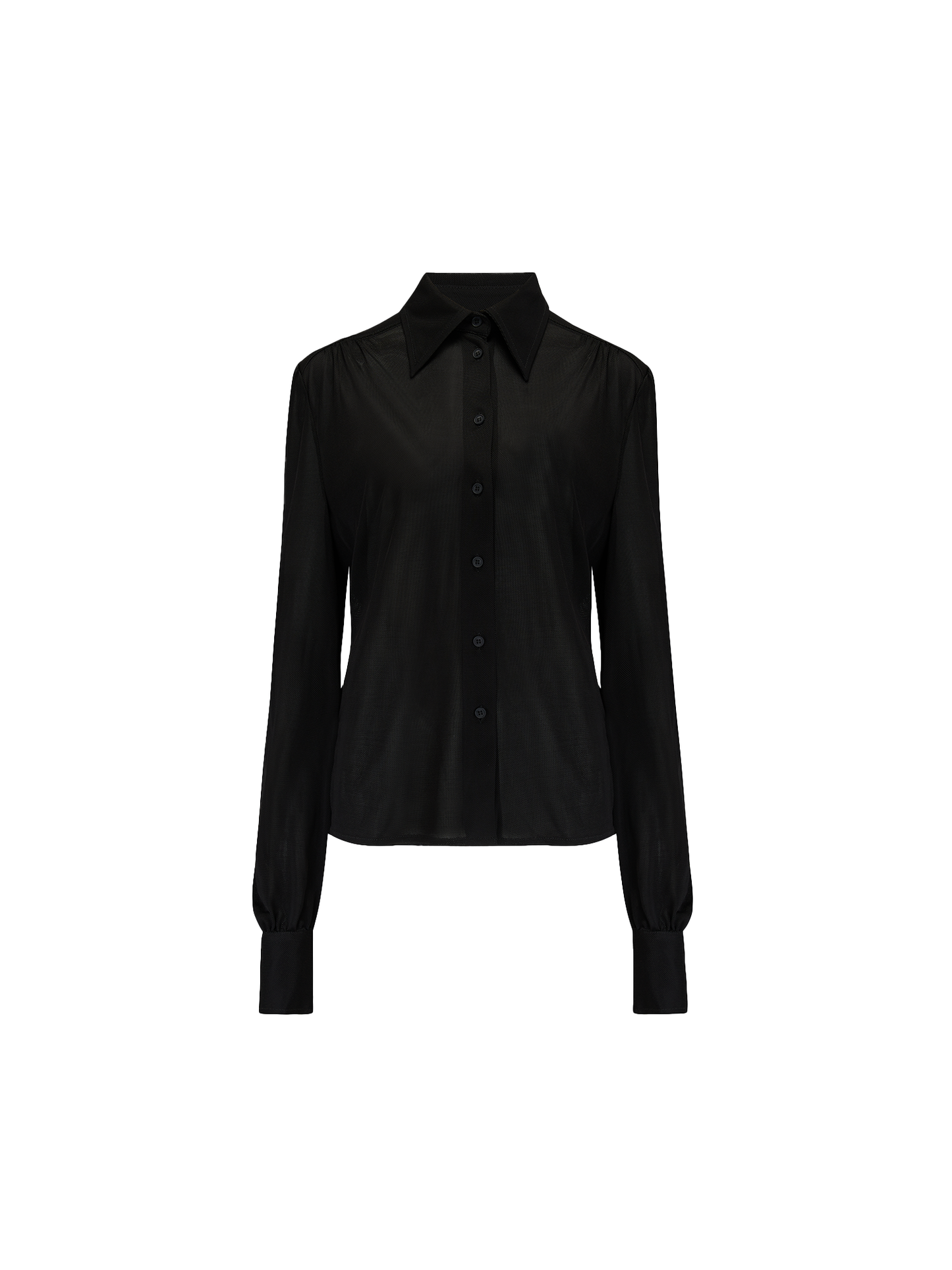 Slinky Pique Shirt in black