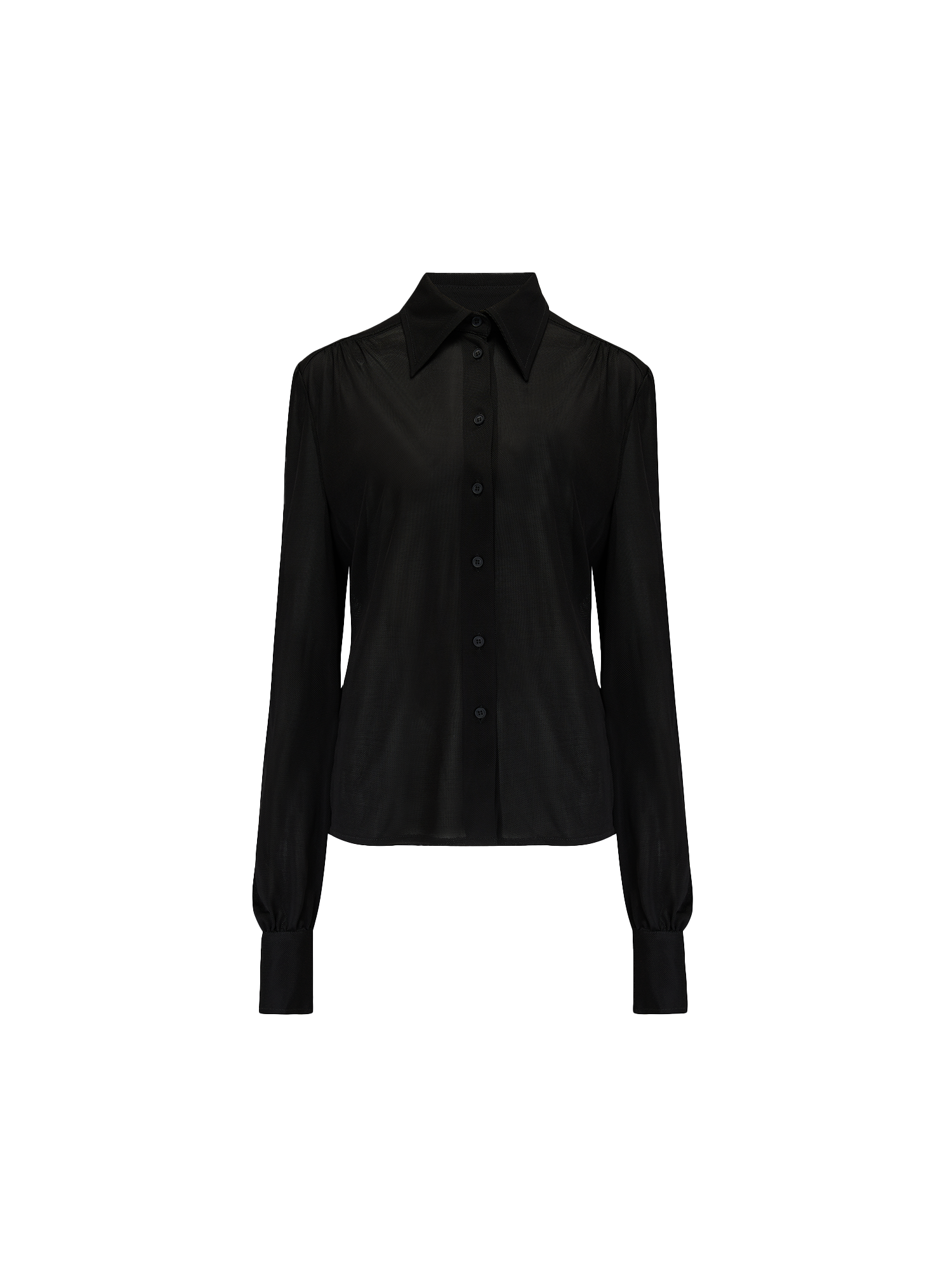 Slinky Pique Shirt in black