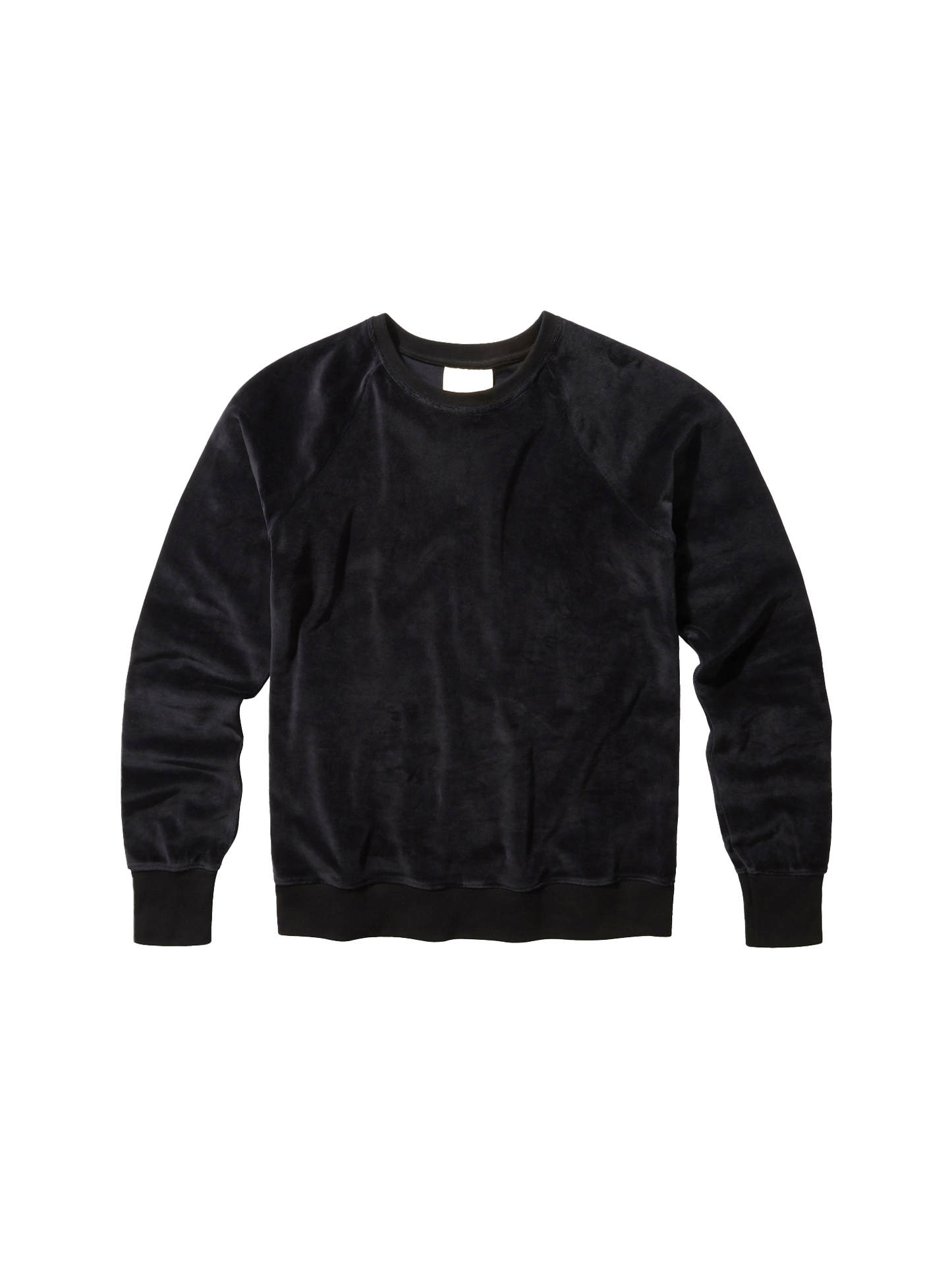 Organic Velour Raglan Jumper in black