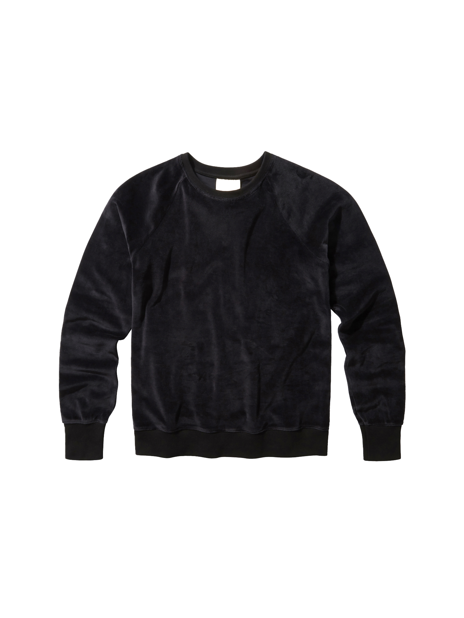 Organic Velour Raglan Jumper in black