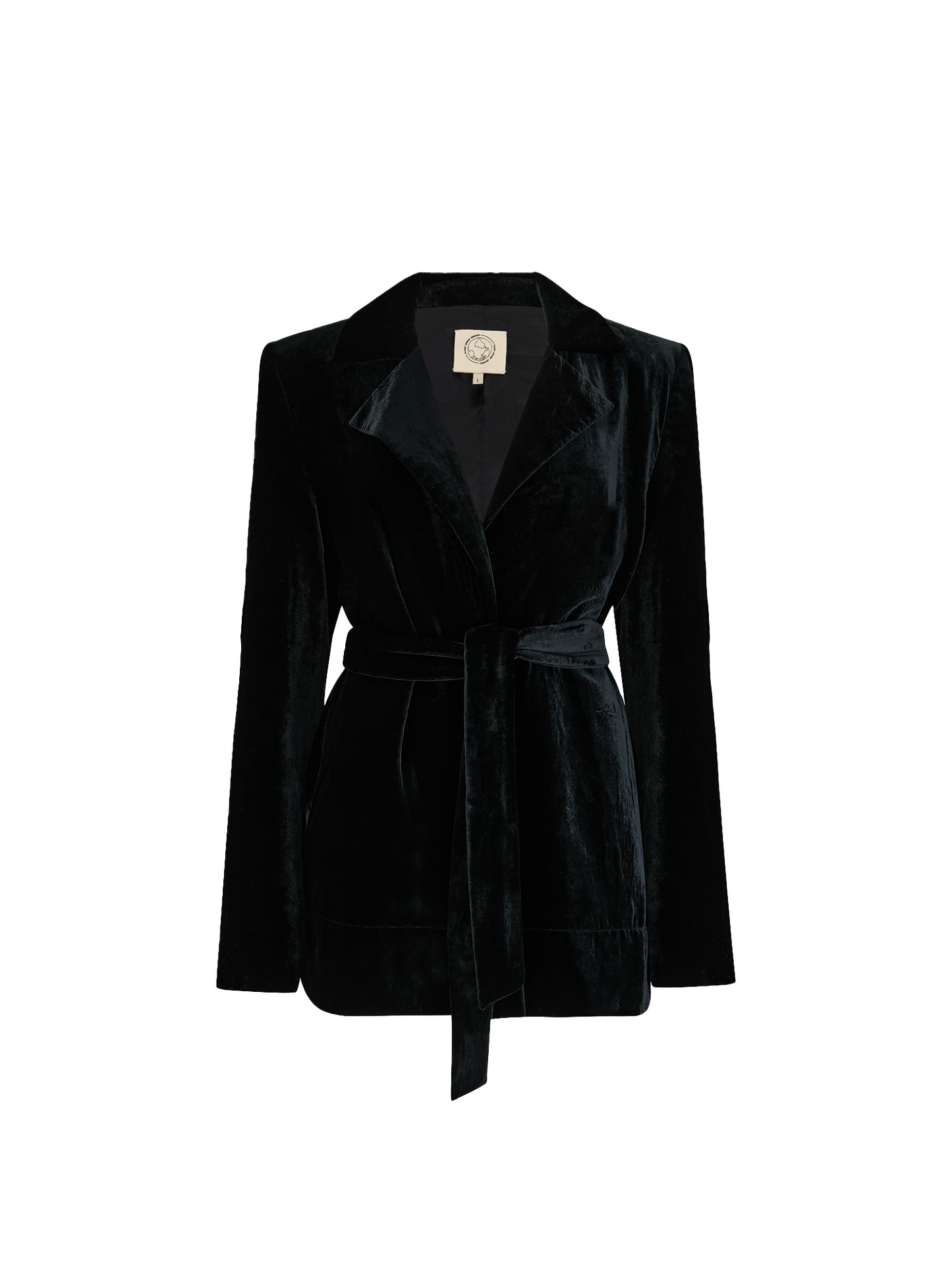 Cotton Velvet All-Day Suit jacket in black, no pockets