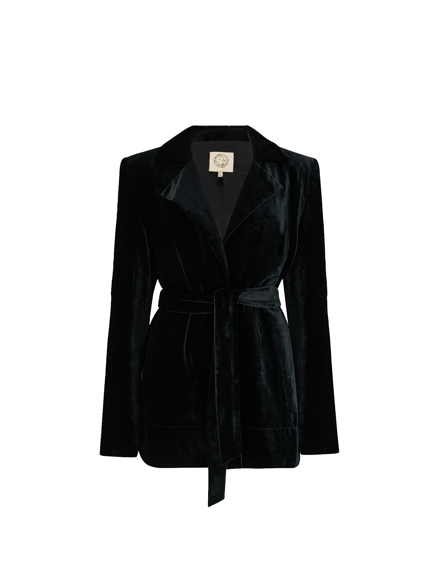 Cotton Velvet All-Day Suit jacket in black, no pockets