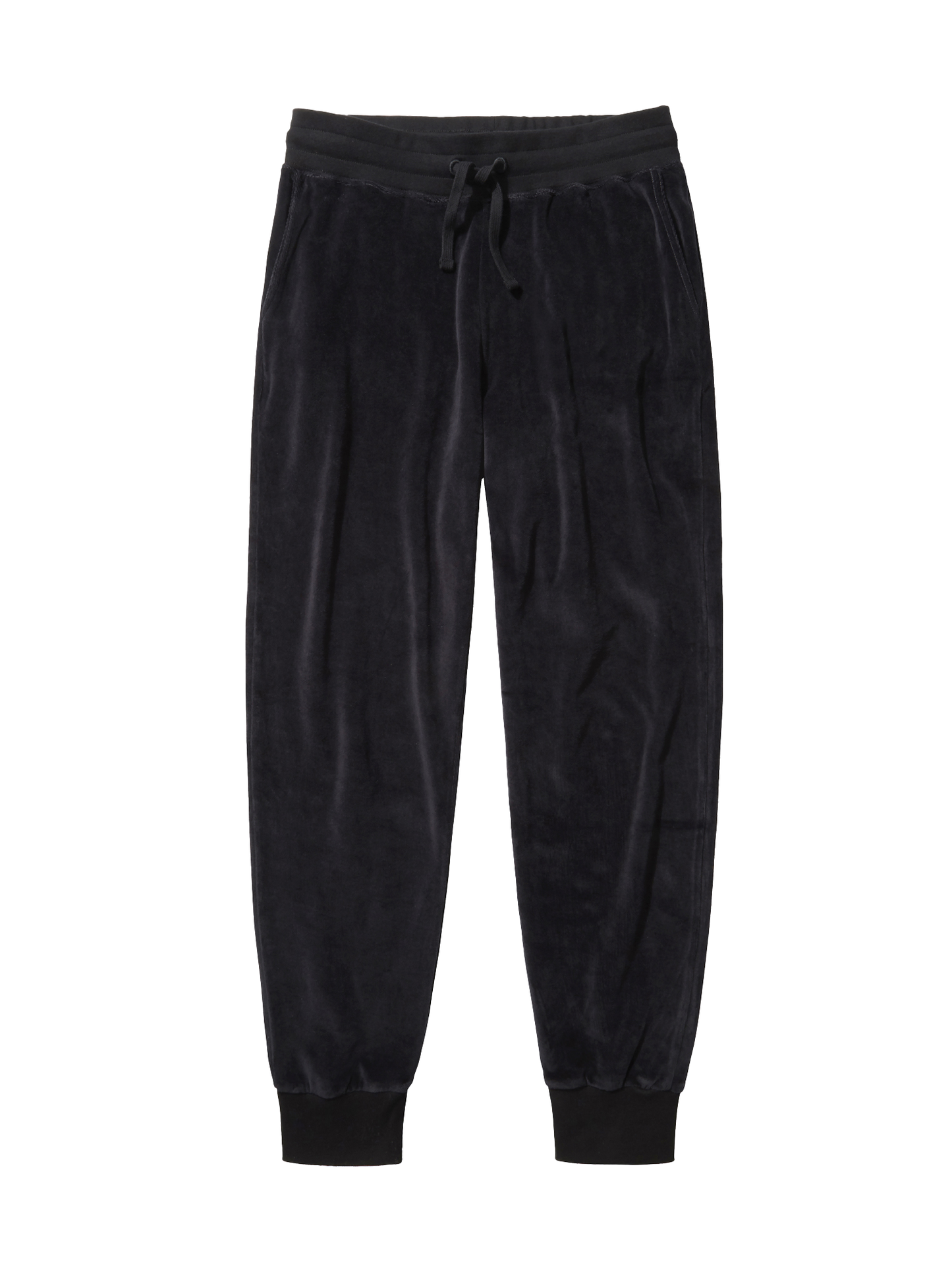 Organic Velour Tracksuit Bottoms in black