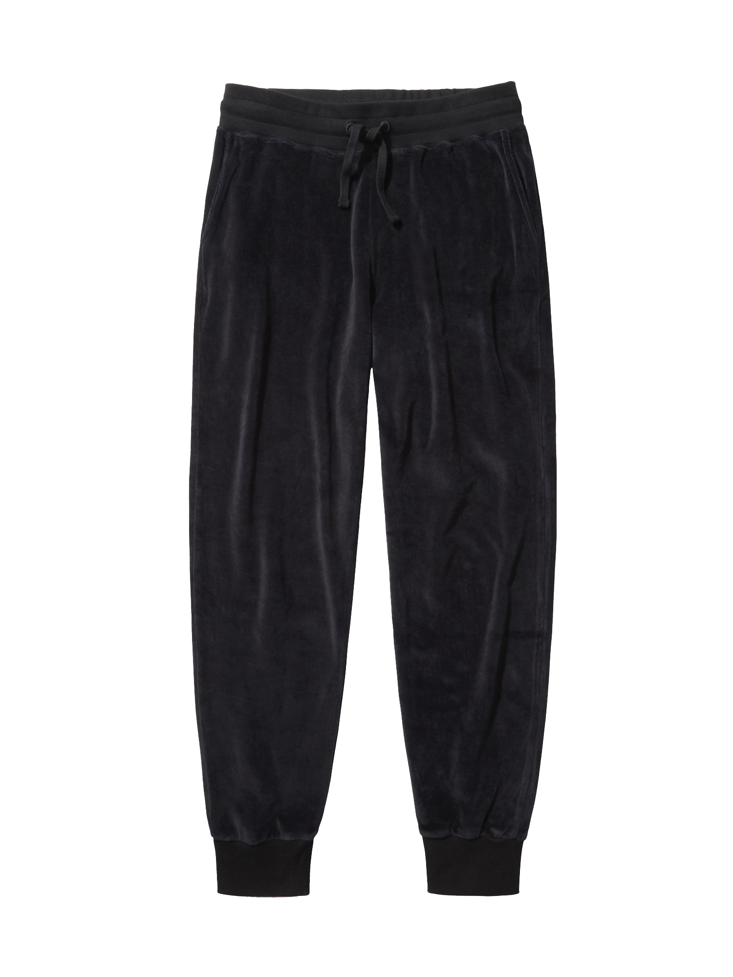 Organic Velour Tracksuit Bottoms in black