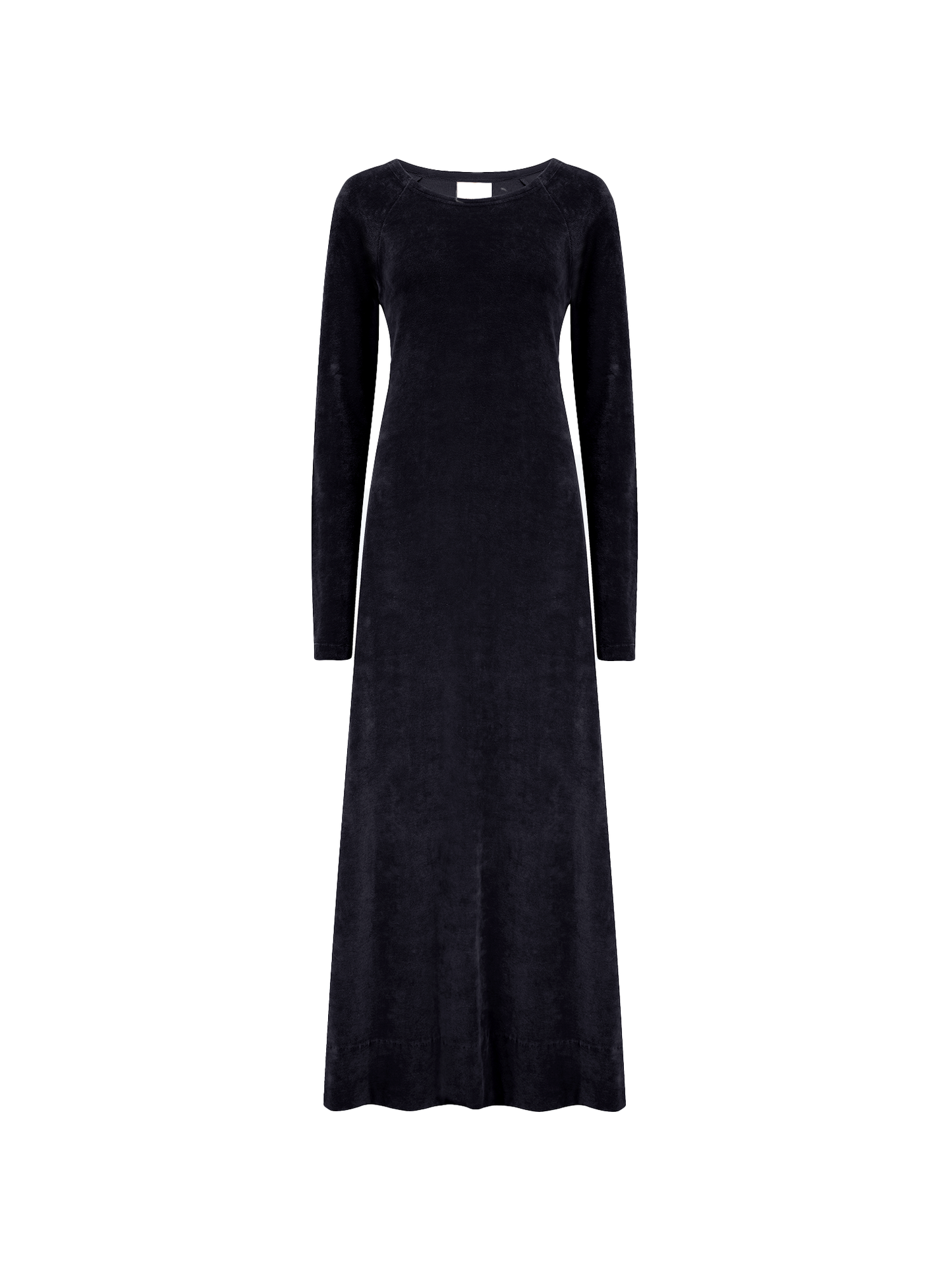 Organic Velour Dress in black