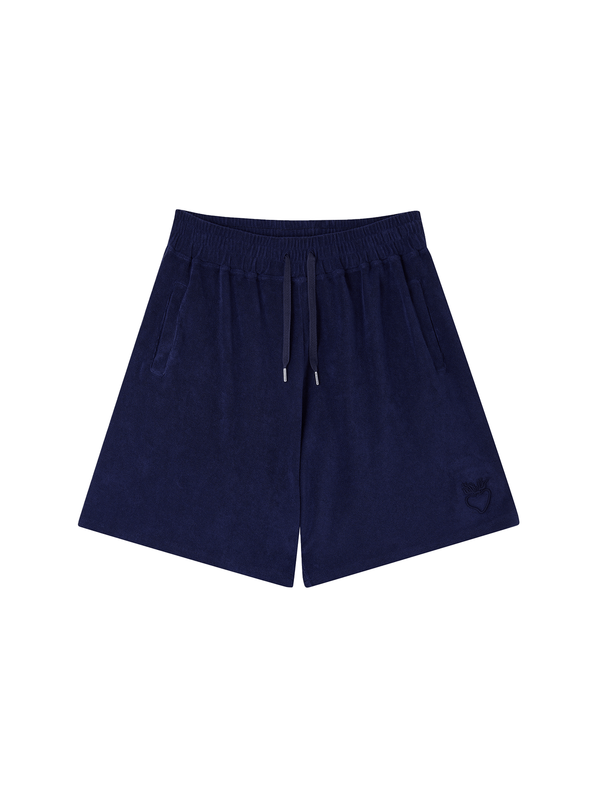 Organic Terry Shorts in deep ocen blue