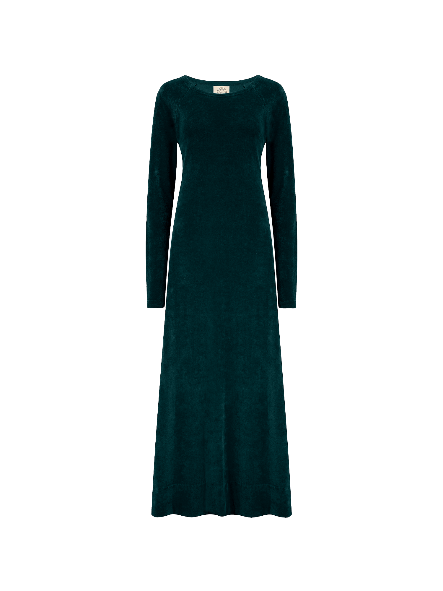 Organic Velour Dress in green