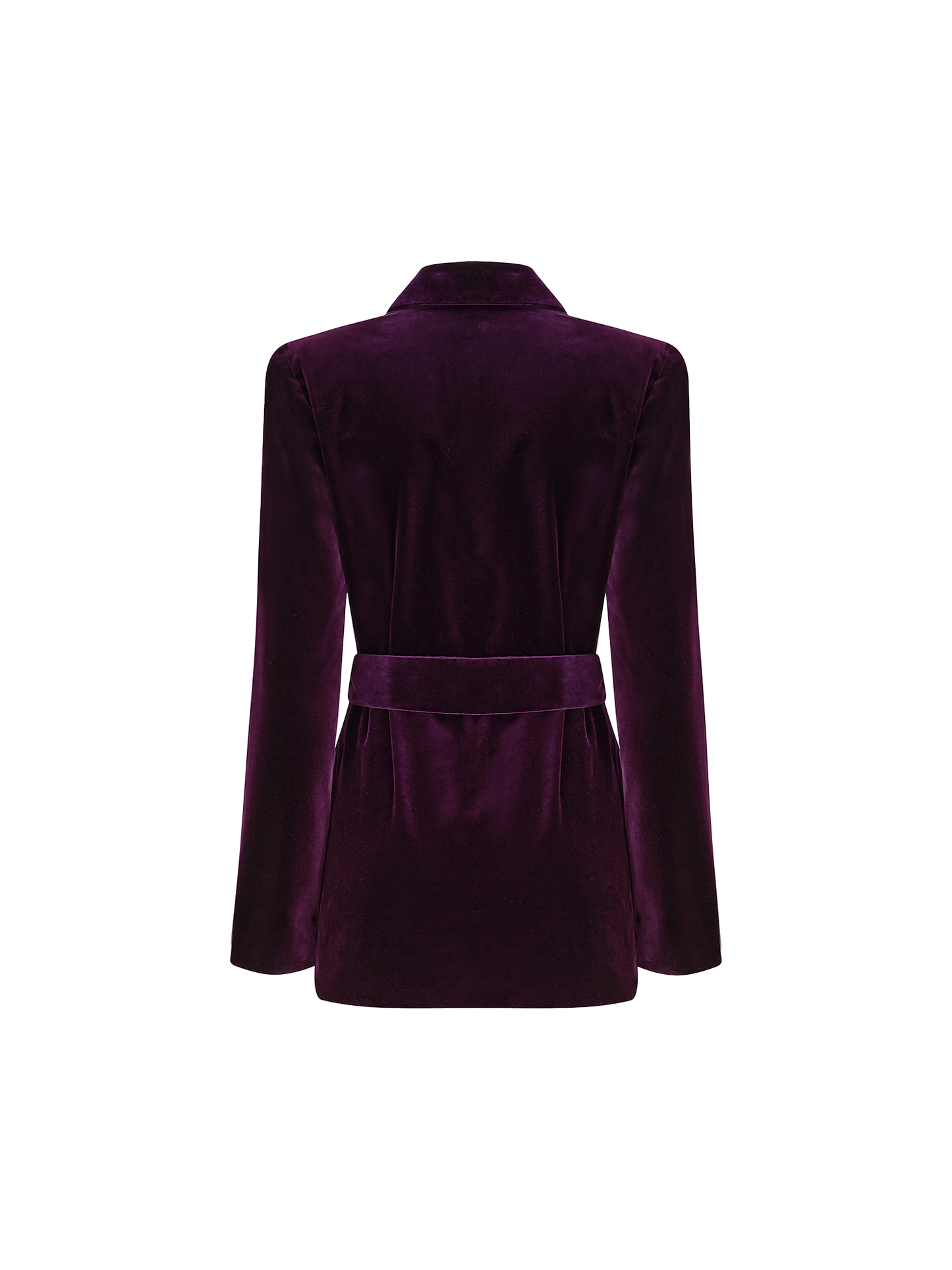 Cotton Velvet All-Day Suit Jacket in purple, back view