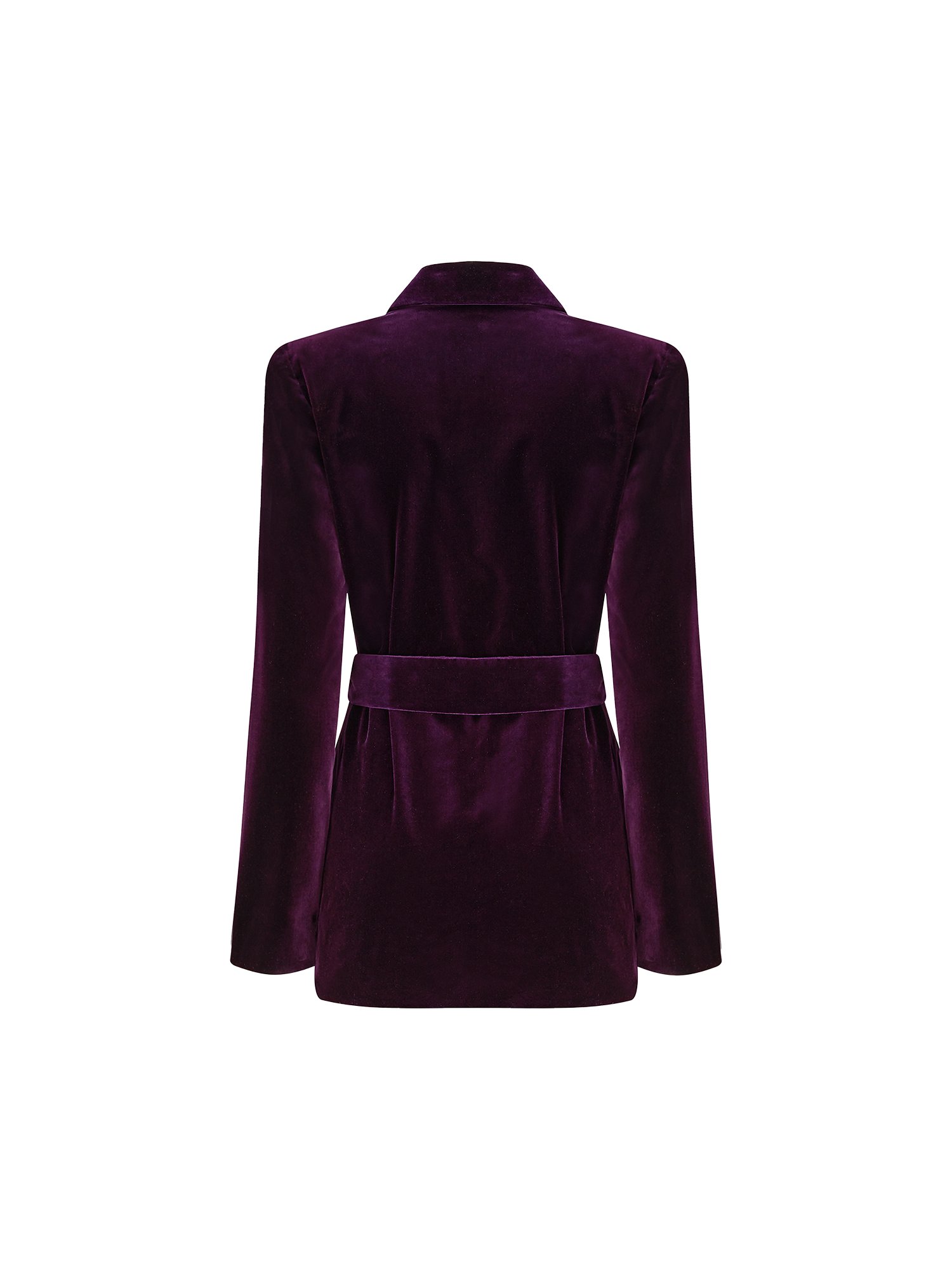 Cotton Velvet All-Day Suit Jacket in purple, back view