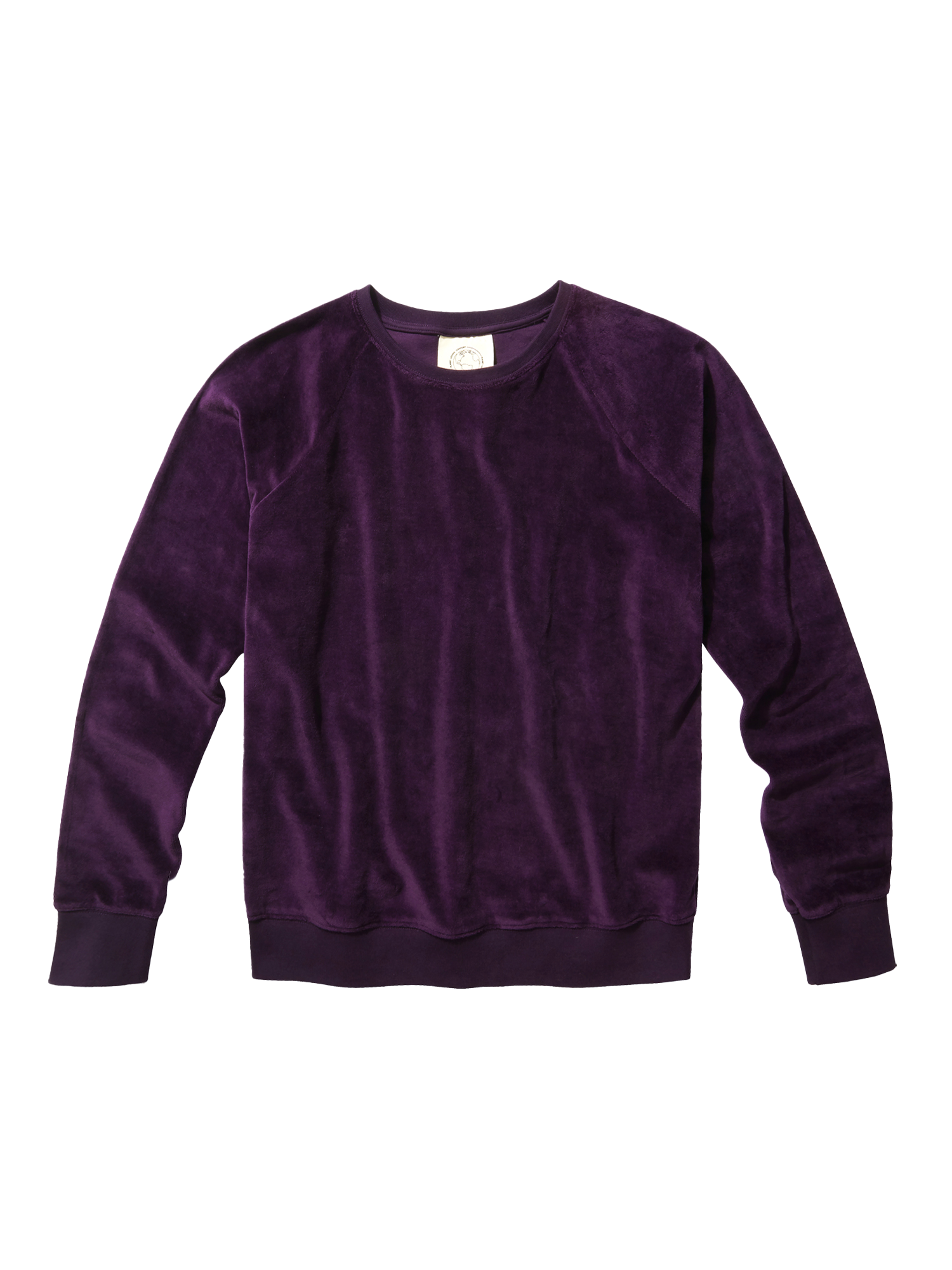 Organic Velour Raglan Jumper in purple