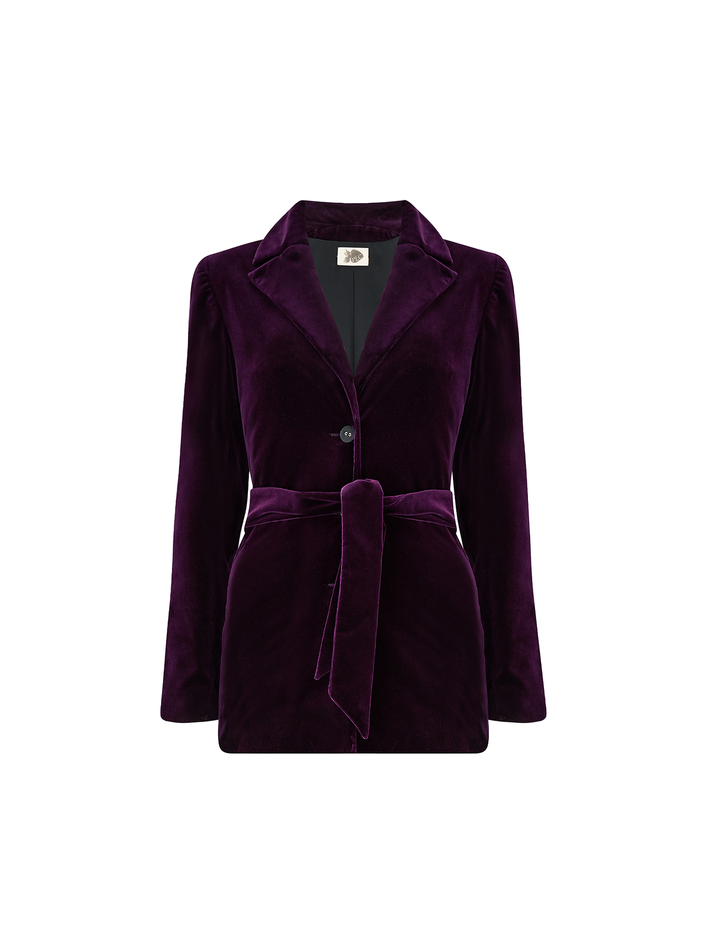 Cotton Velvet All-Day Suit Jacket in purple, front view