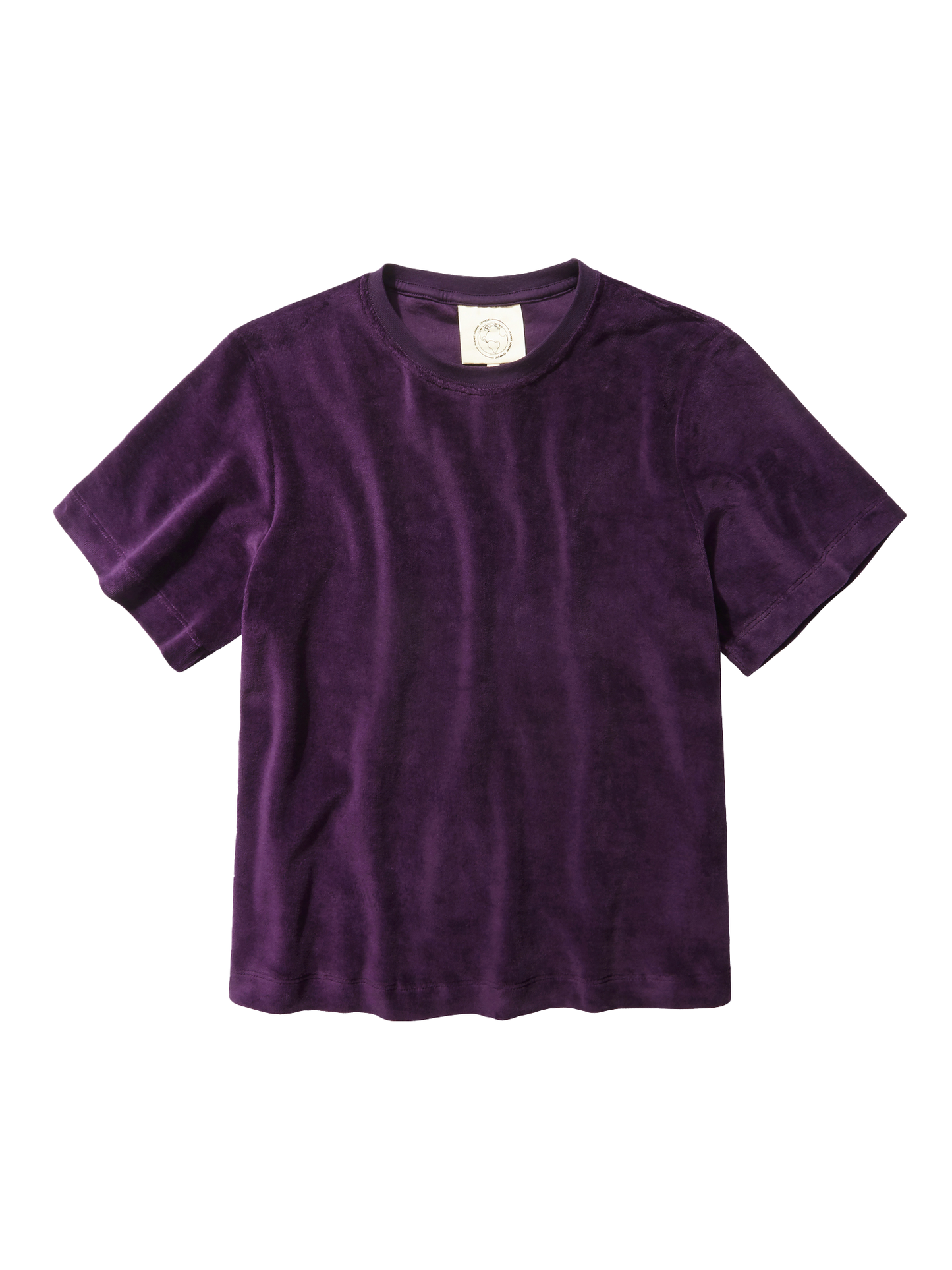 Organic Velour T-Shirt in purple