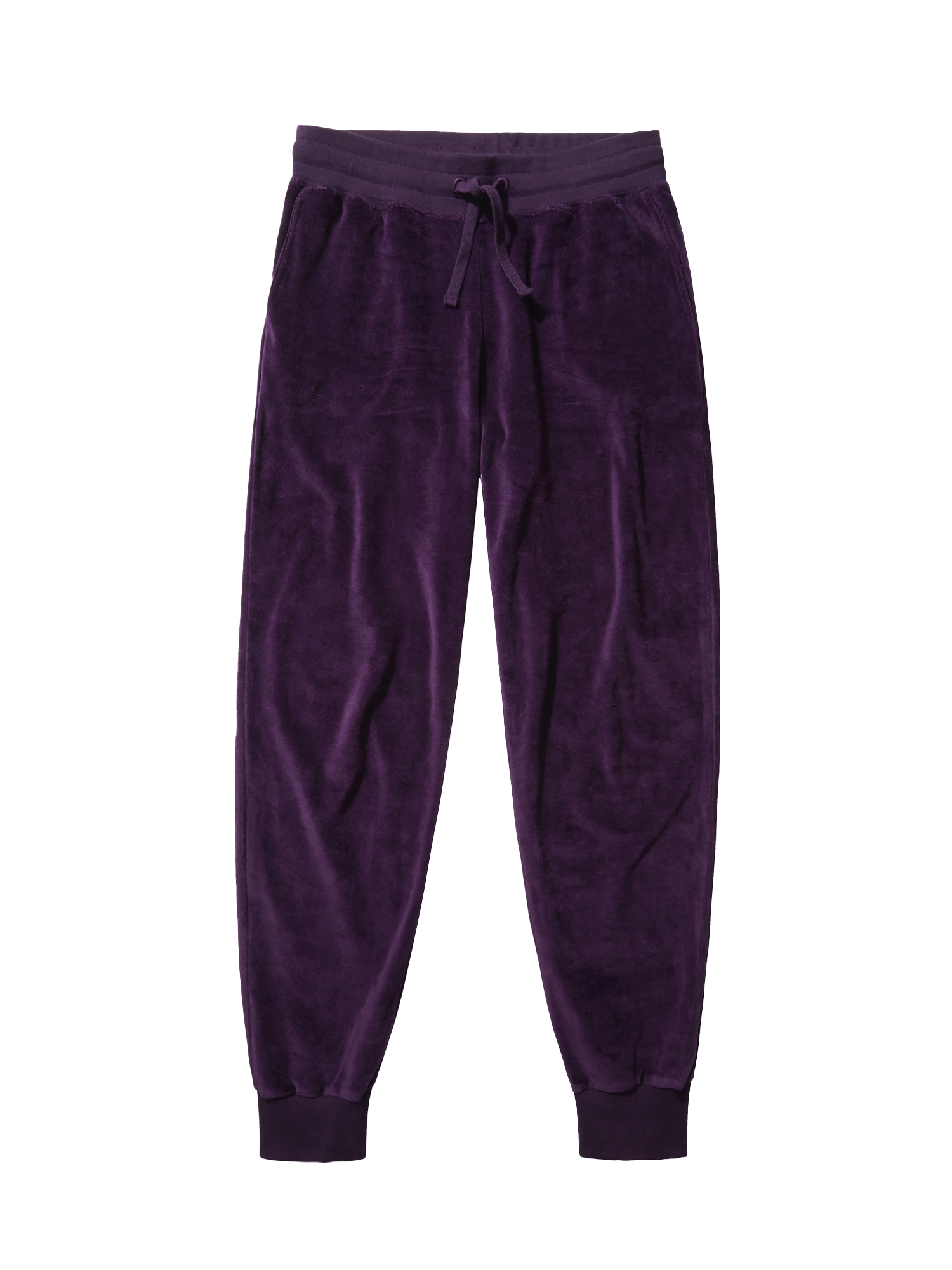 Organic Velour Tracksuit Bottoms in purple