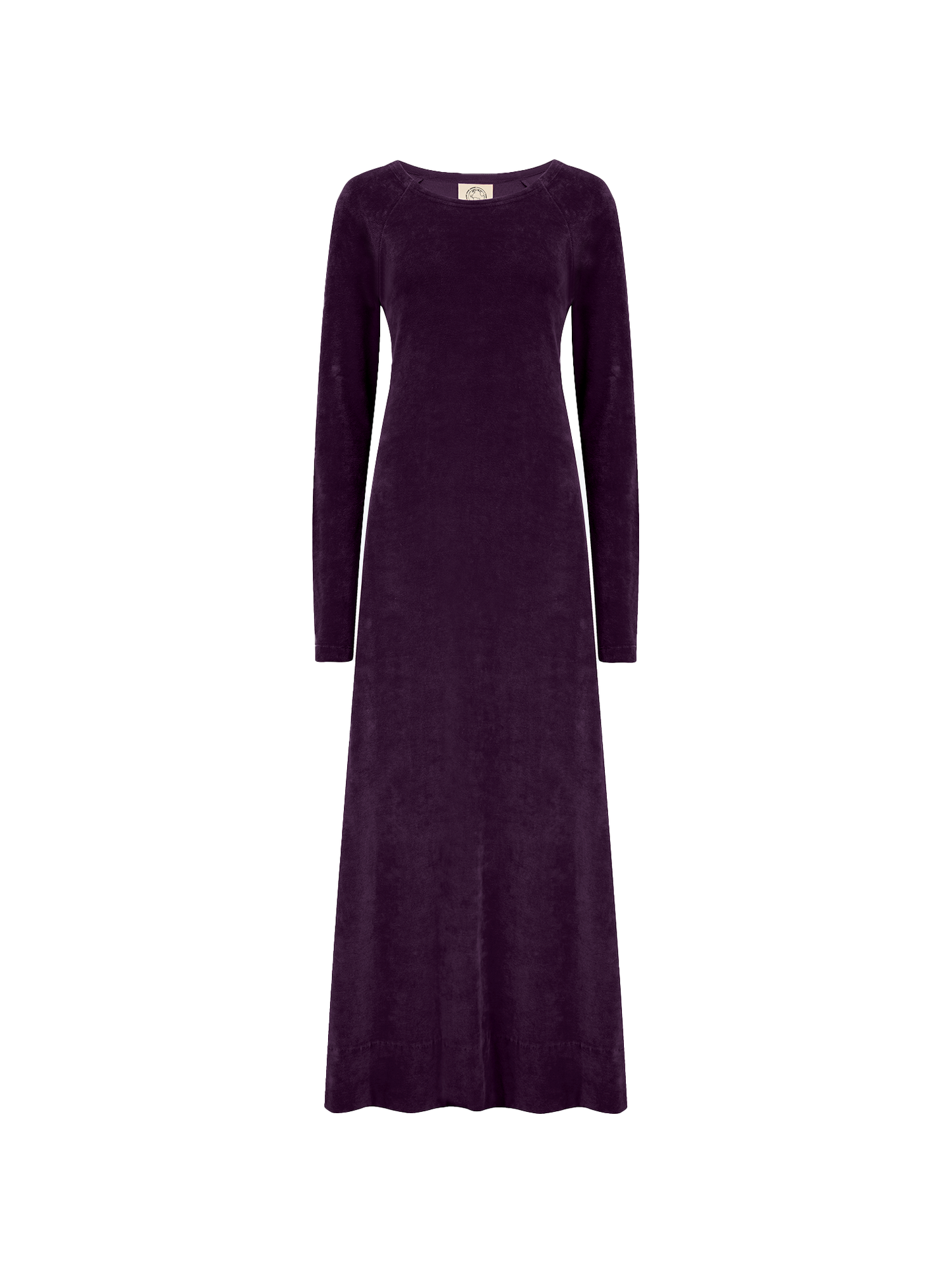 Organic Velour Dress in purple