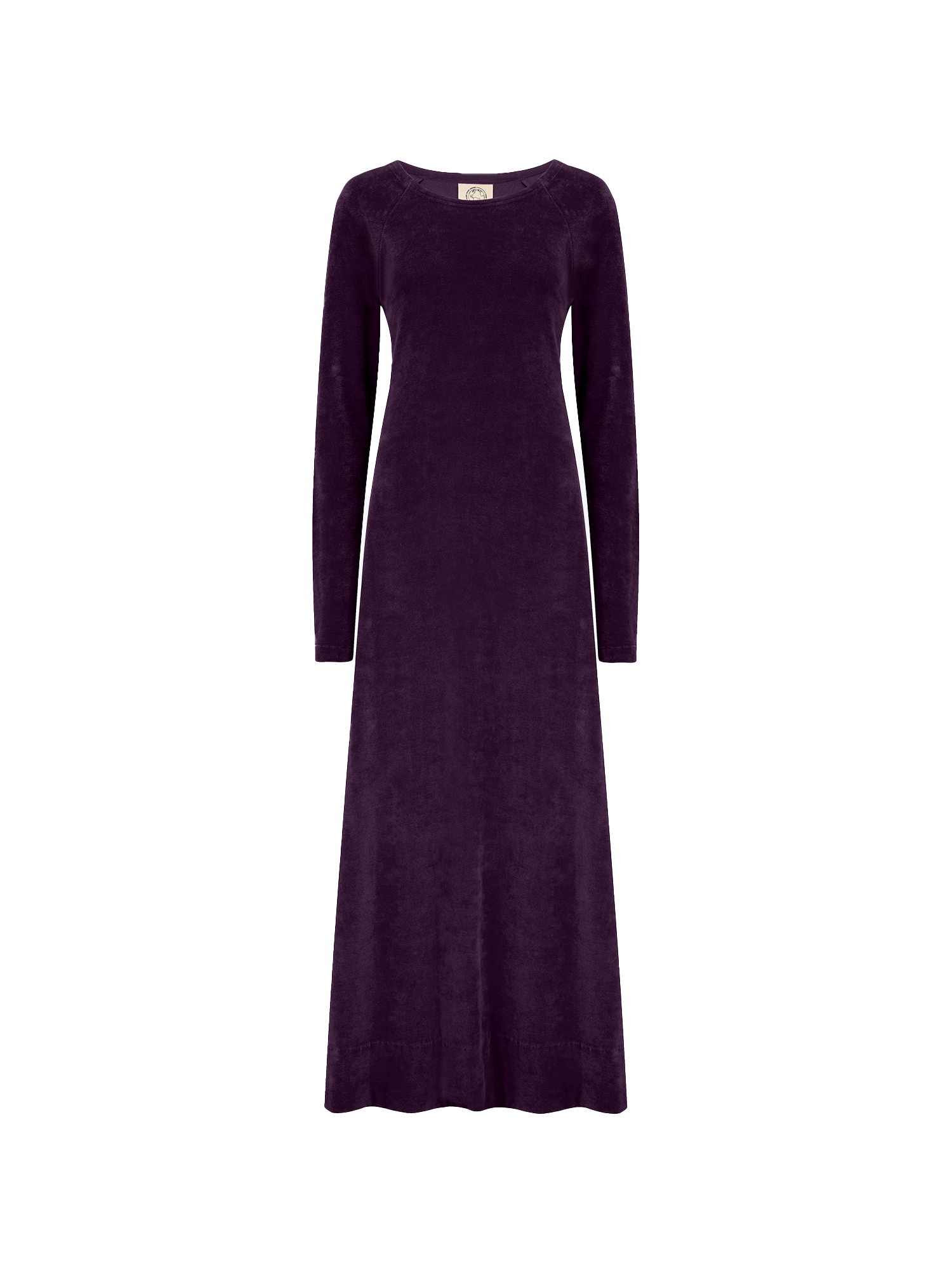 Organic Velour Dress in purple
