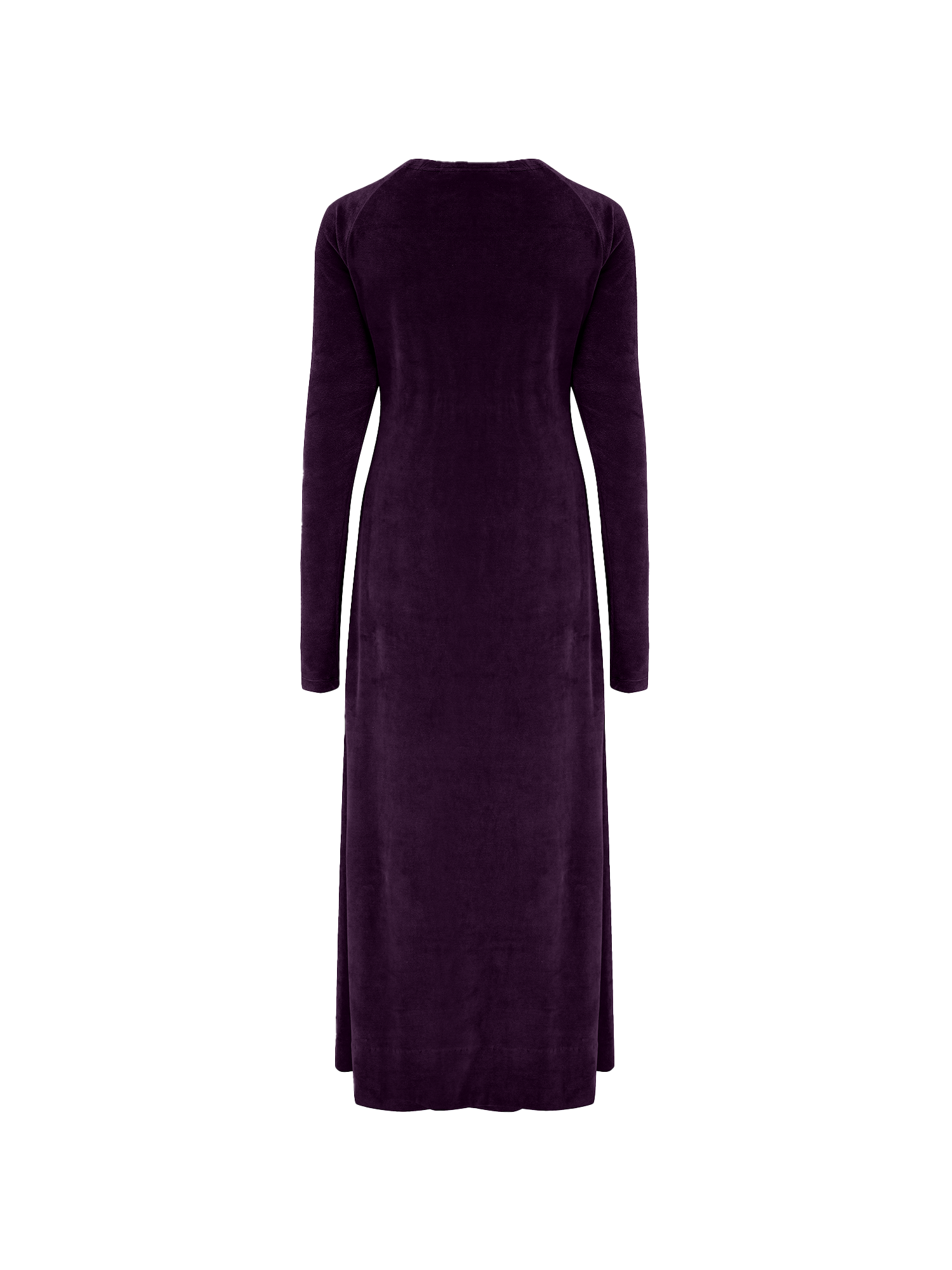 Organic Velour Dress in purple
