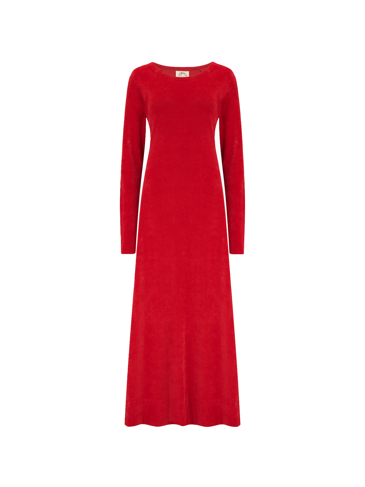 Organic Velour Dress in red