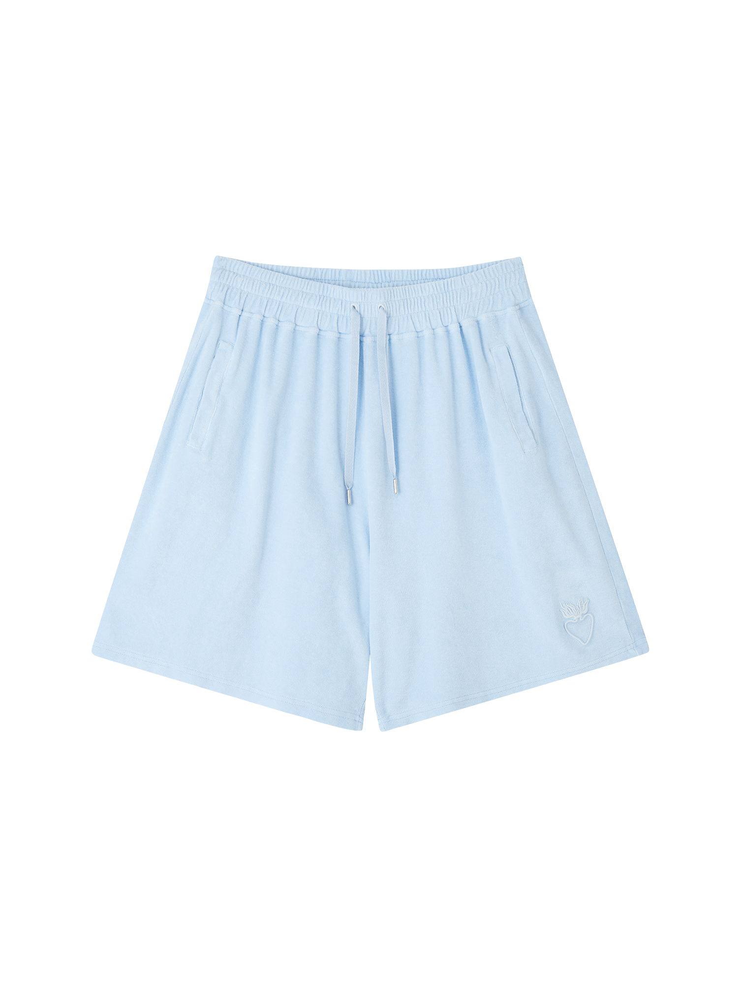 Organic Terry Shorts in sky blue