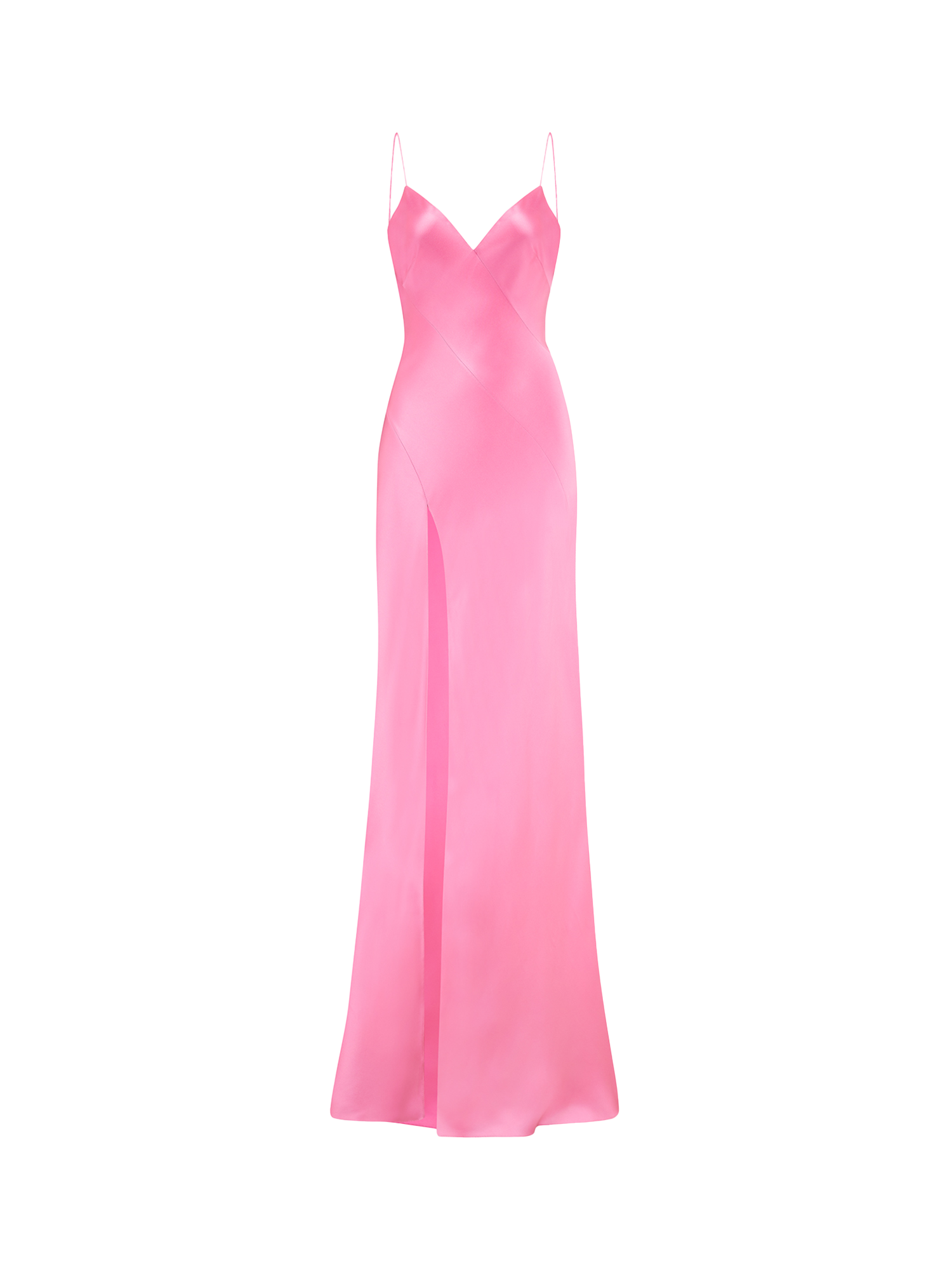 The Slip Dress in pink, front view