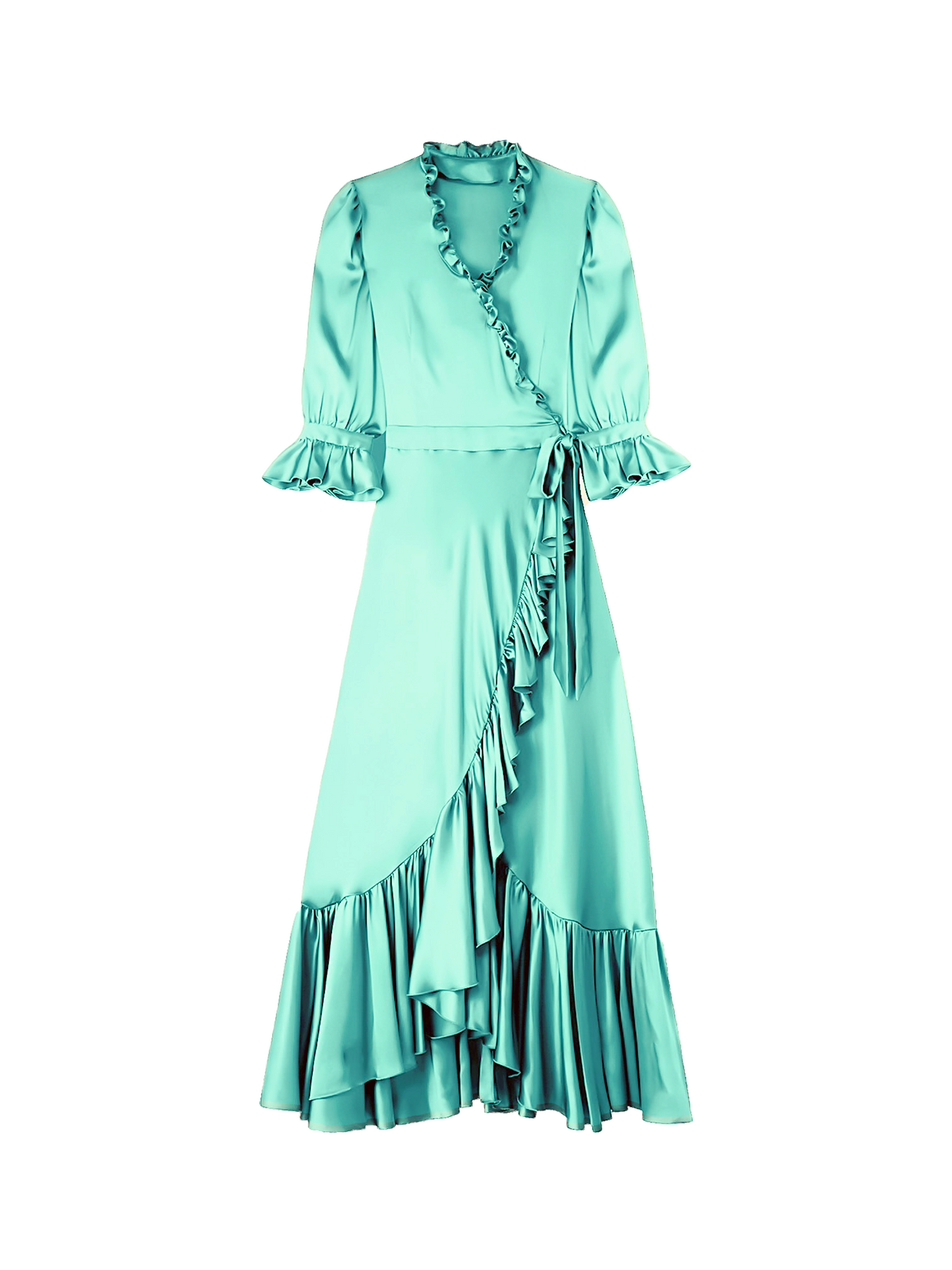 The Wrap Dress 2.0 in mint green 