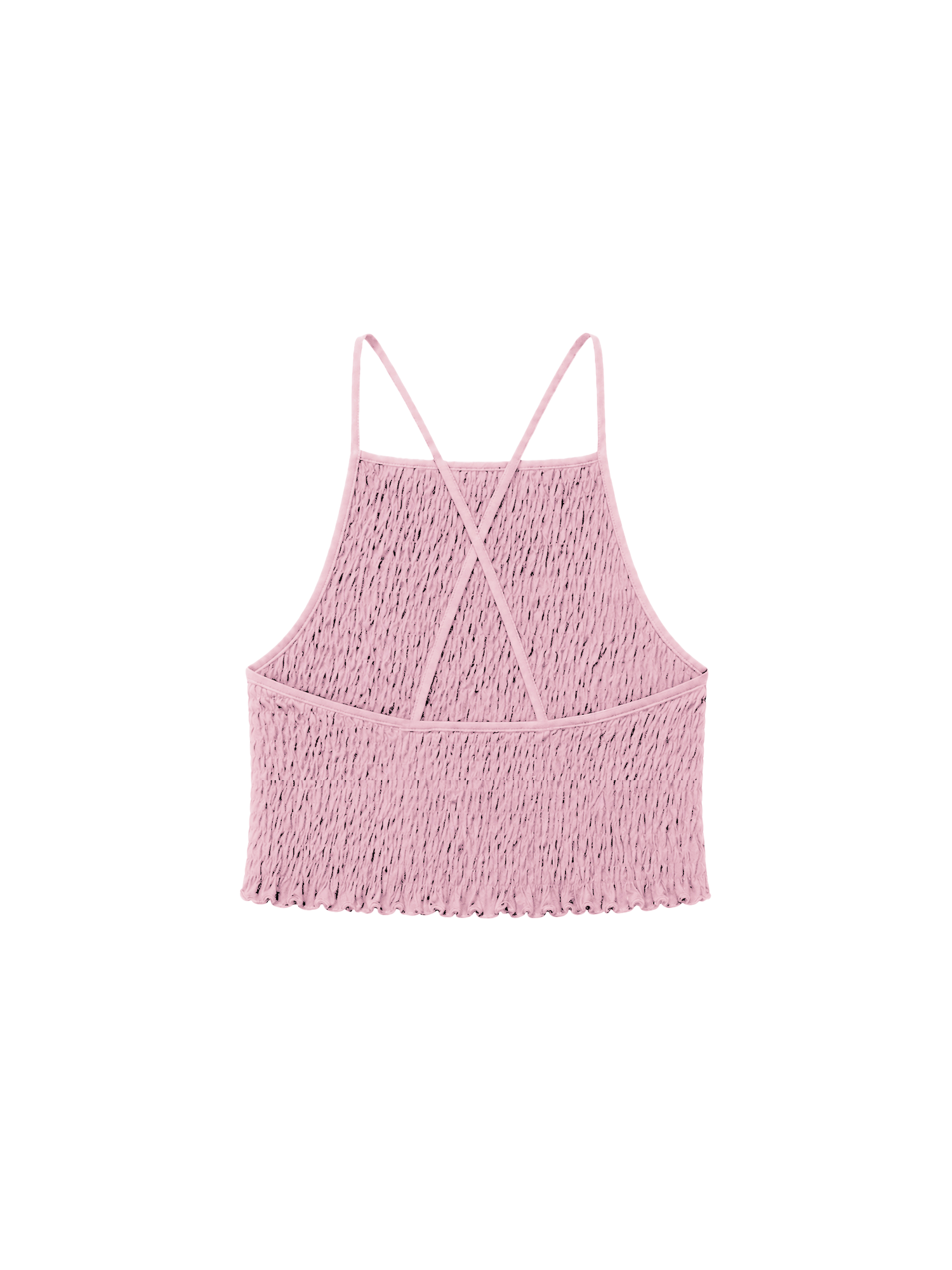Modal Smocked Top in pink vintage rose, back view