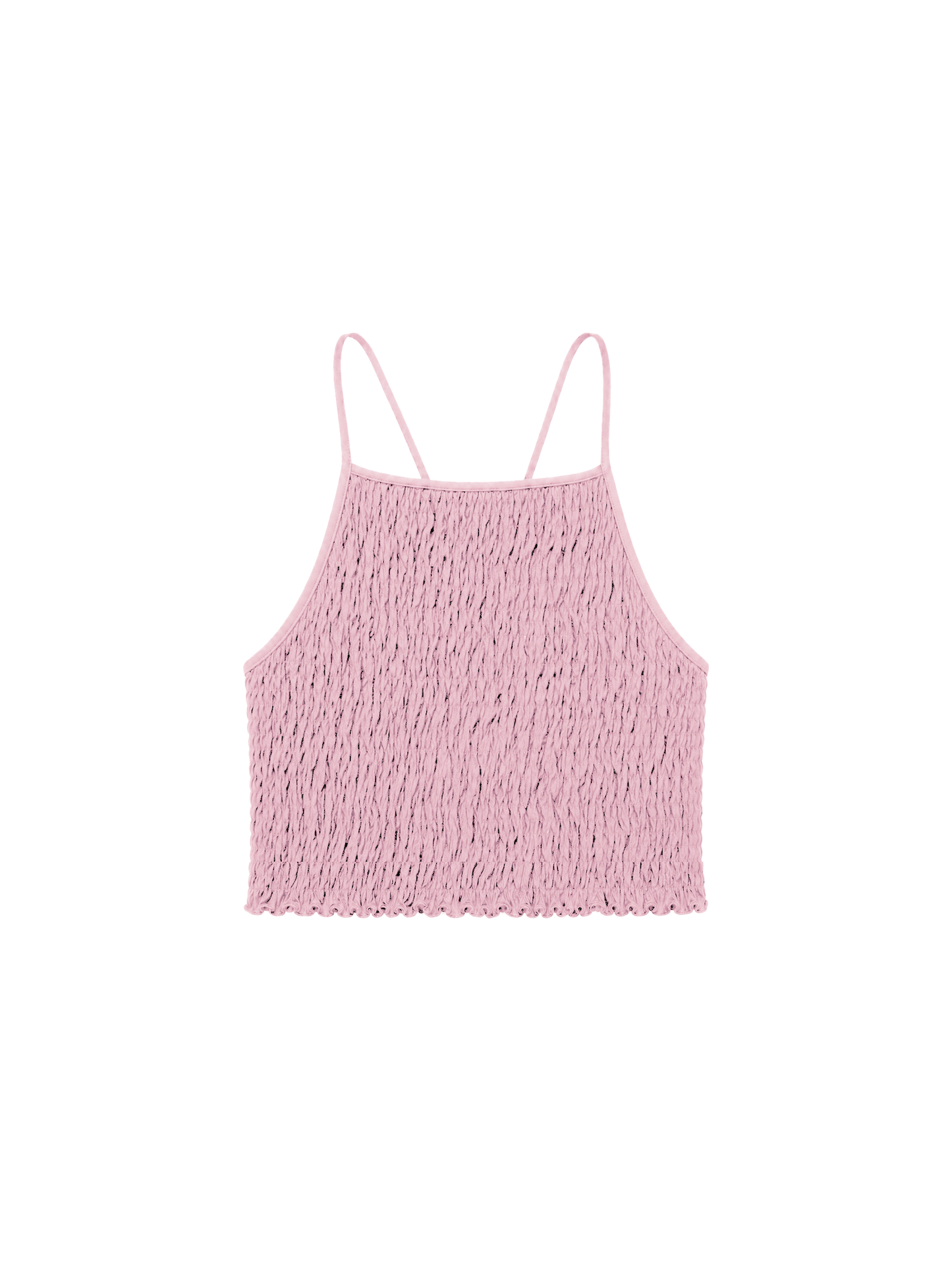 Modal Smocked Top in pink vintage rose, front view