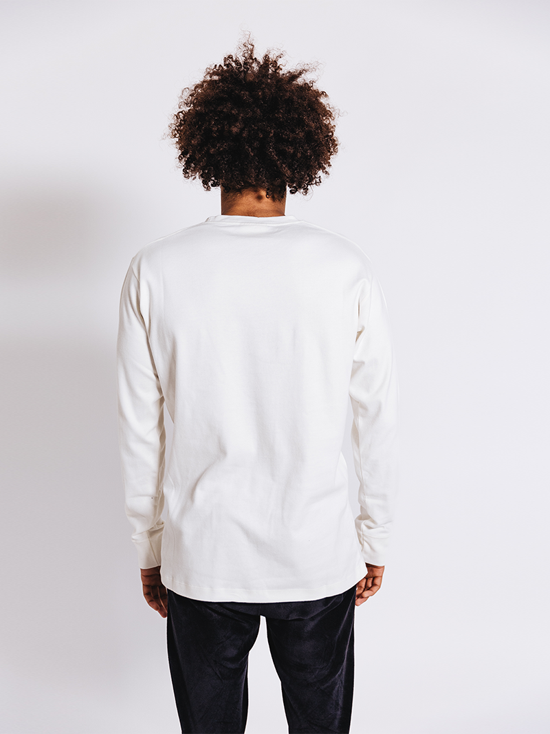 Organic Cotton Long Sleeve T-Shirt in white
